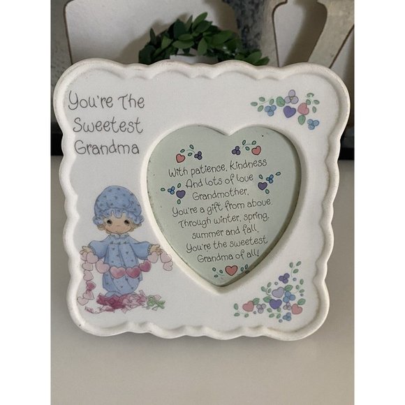 Vintage Enesco Precious Moments You're the‎ Sweetest Grandma Picture Frame 1993 - Picture 1 of 12